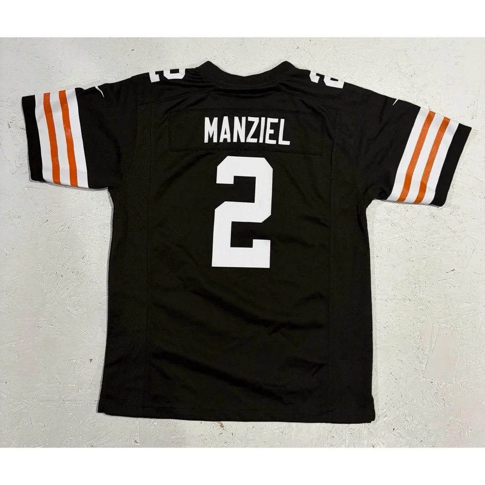 Johnny Manziel Jersey Youth Large Cleveland Browns‎ #2 Brown Nike On Field NFL
